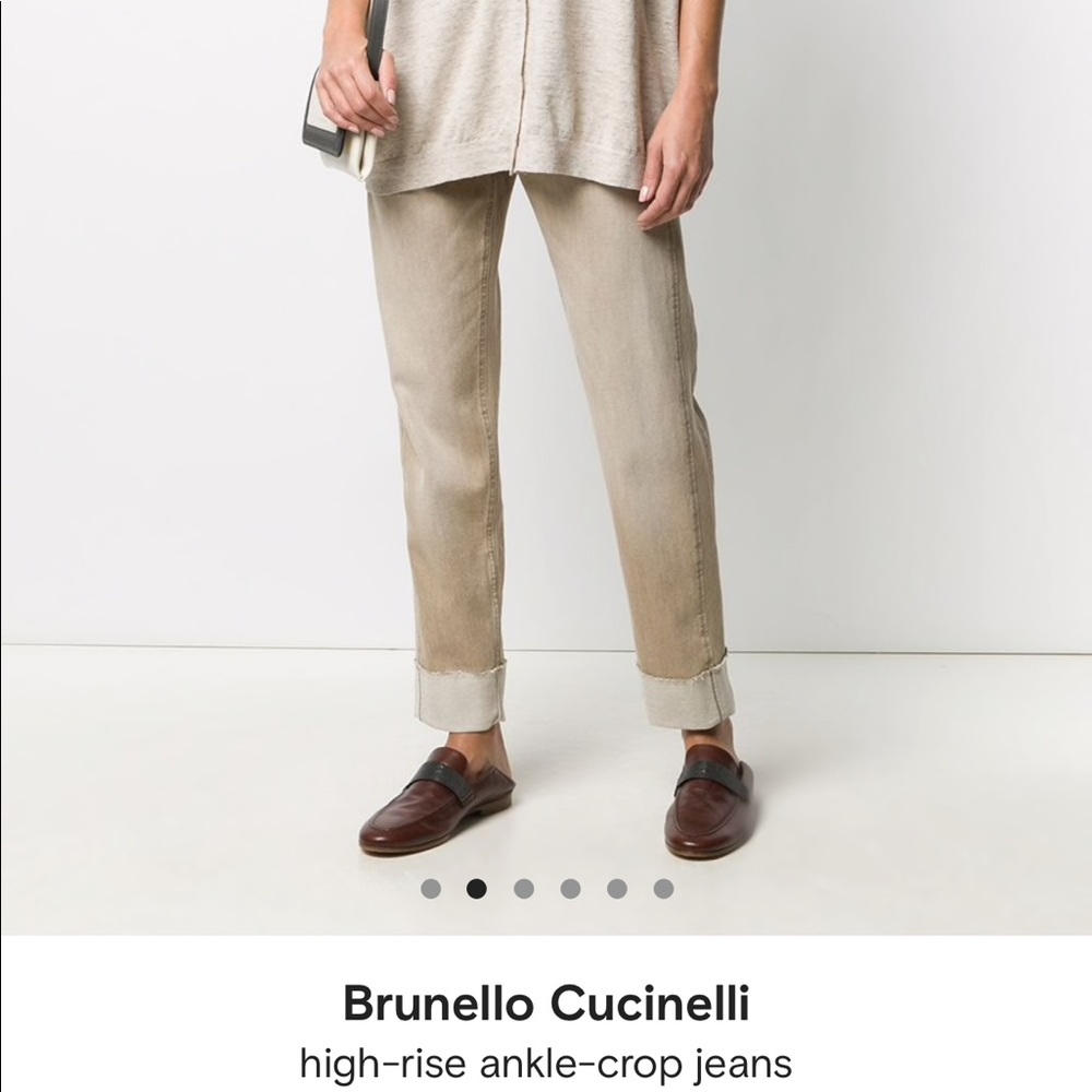 Brunello Cucinelli High rise Ankle Crop jean